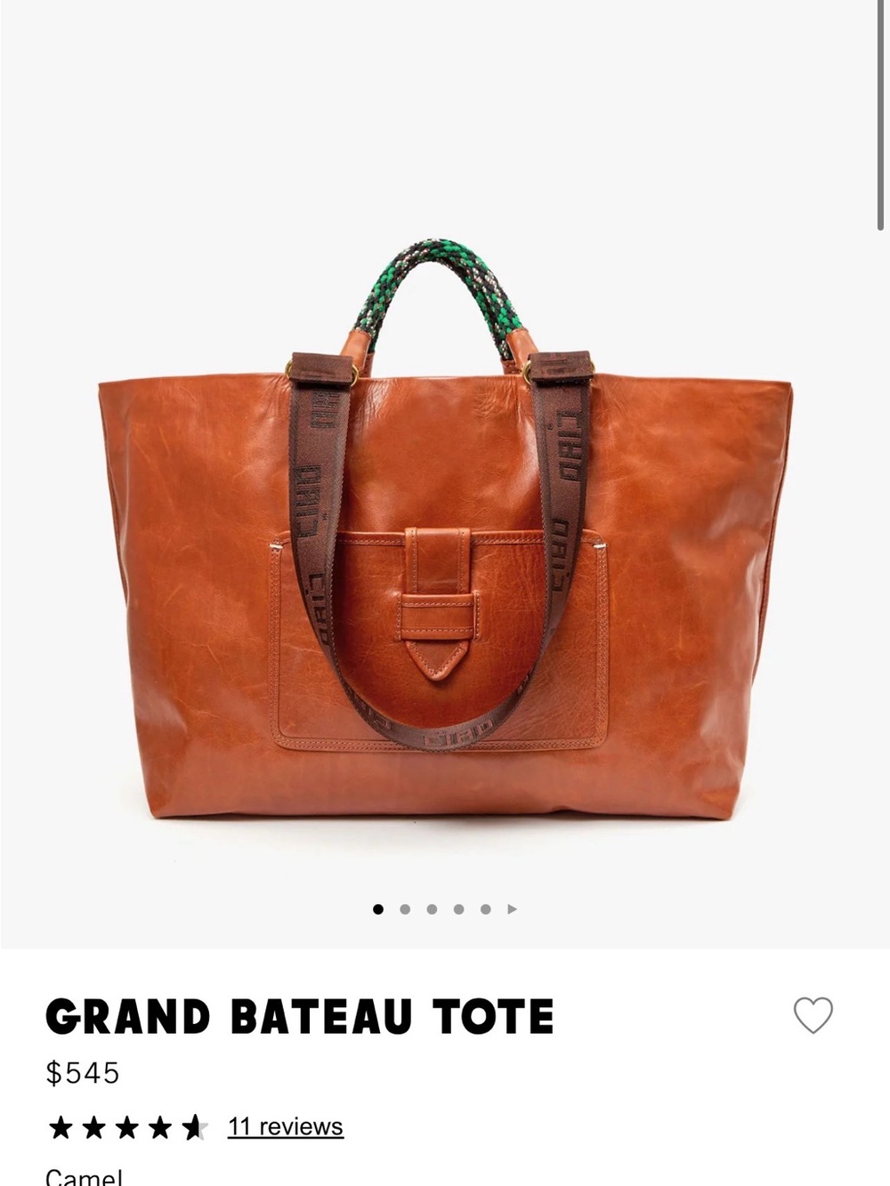 Grand Bateau Duffel Bag - Camel Leather